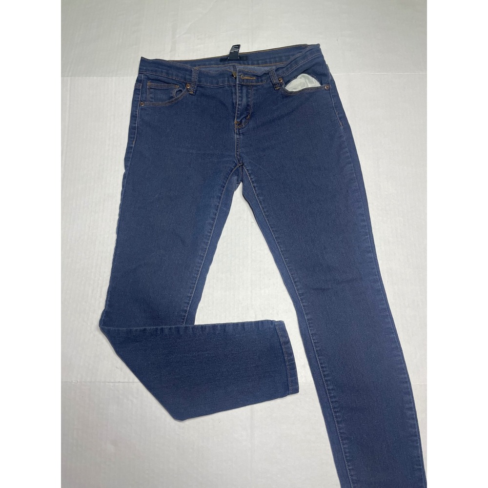 FOREVER 21 Dark Wash Skinny Jeans Women Size L